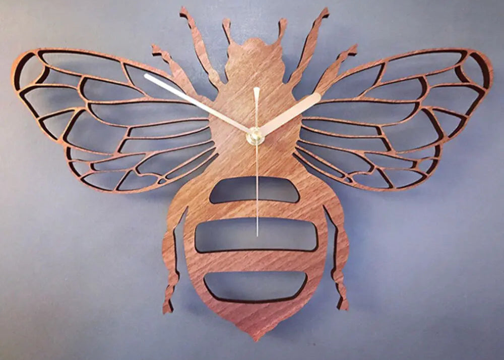 Bamboo Bee Wall Clock