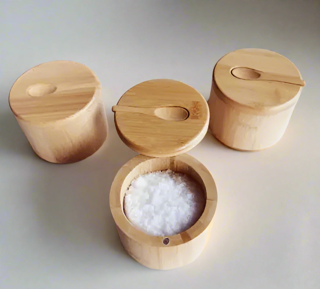 Bamboo Storage container with spoon