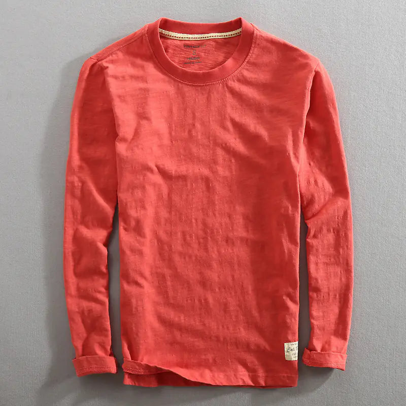 Men's Long Sleeve Bamboo Fiber T-Shirt - Casual