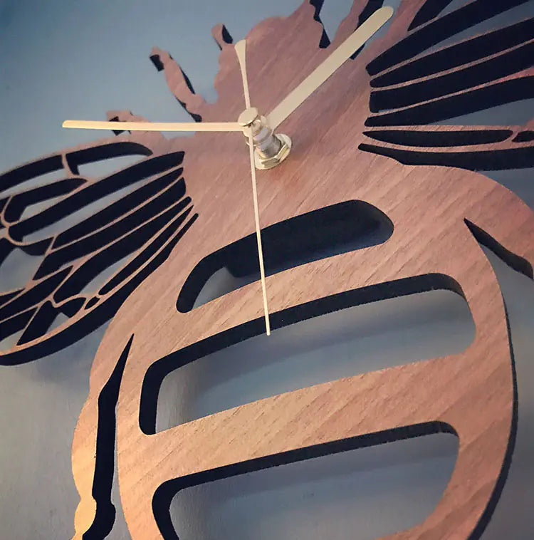 Bamboo Bee Wall Clock
